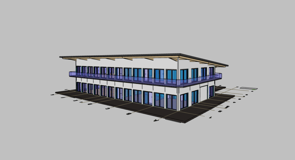 Referenzprojekt Eschbach: 3D Modell Halle