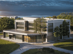 Portfoliobild: Unser Ingenieurbüro Holzbau, FH Holzbaustatik, plant ein Filmstudio in Prag.