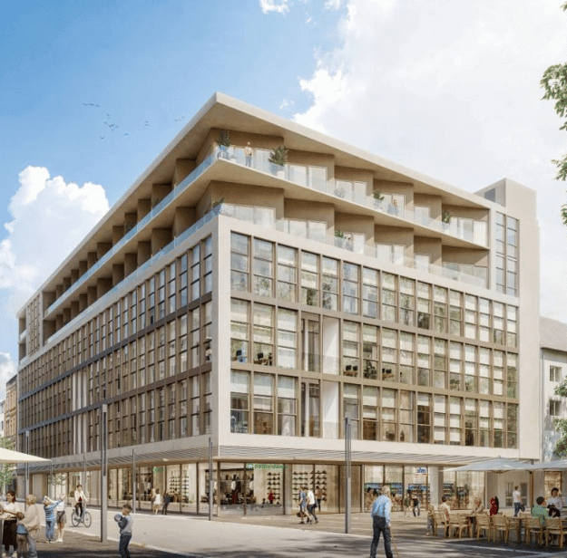 News-Beitragsbild: Unser Ingenieurbüro Holzbau, FH Holzbaustatik, plant eine Aufstockung in Hagen - auf einem bestehenden Kaufhaus.