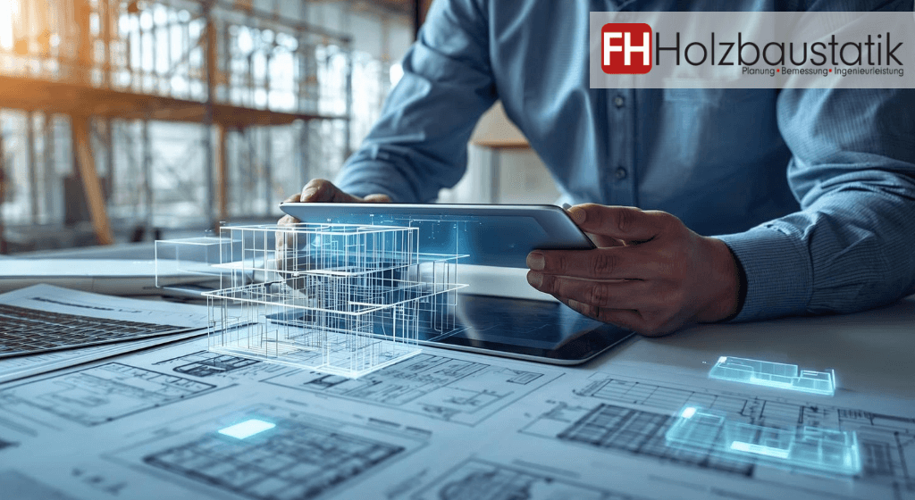 Aufstockungen und Machbarkeitsstudien unter Berücksichtigung der Statik bzw. Tragwerksplanung. Das Bild zeigt einen Ingenieur, der genau diese Dinge erledigt.